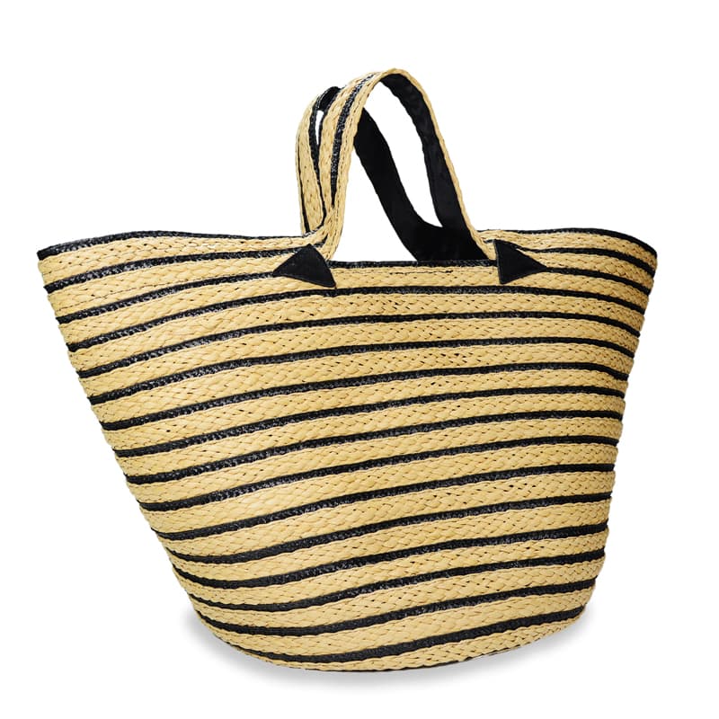 Macy striped straw tote|Made in China straw tote