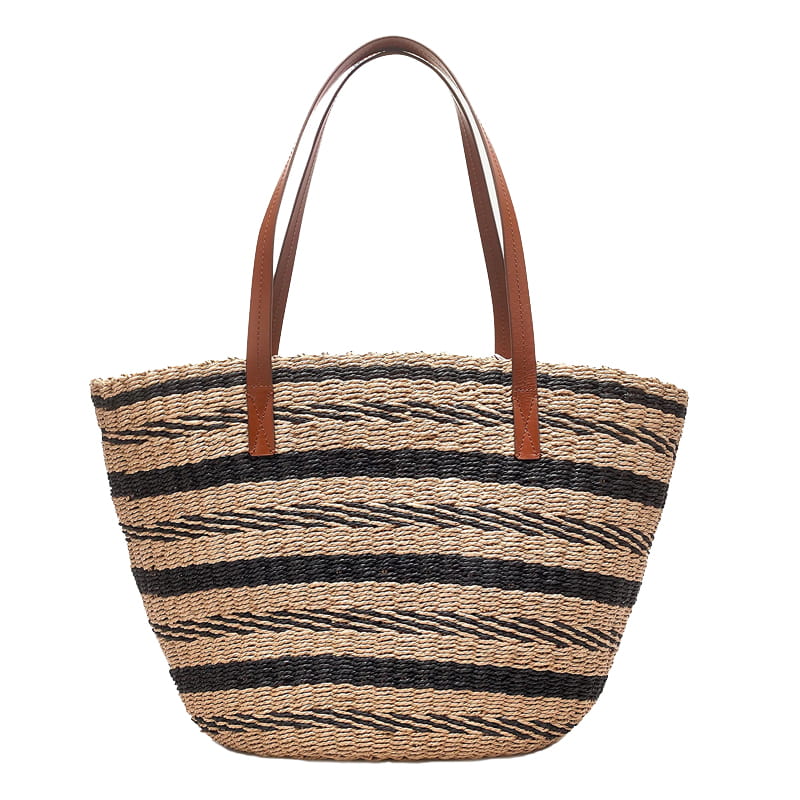 woven straw market tote made with durable straw