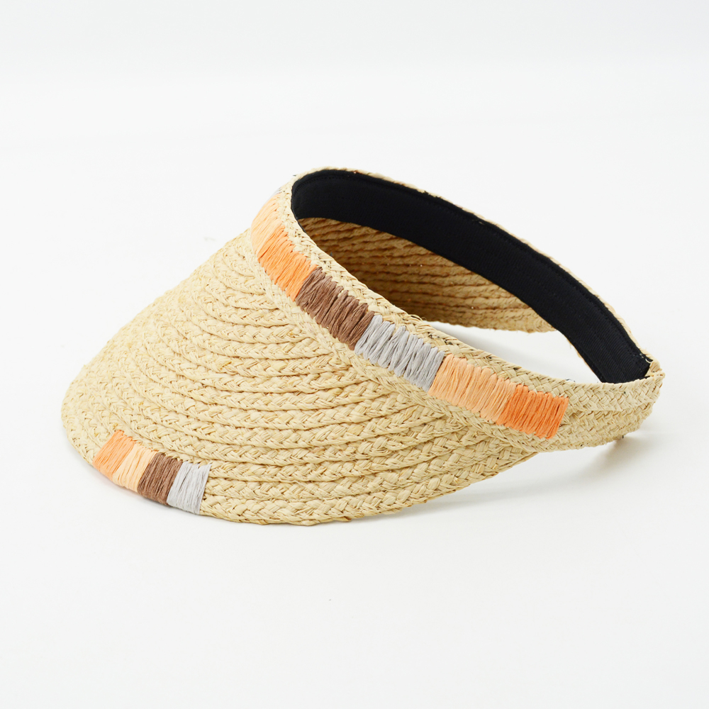 Marina raffia straw visor