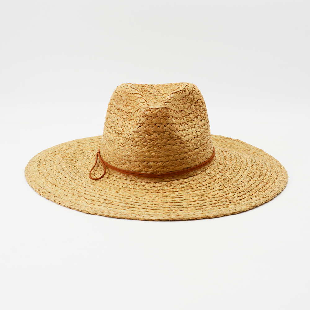 Women straw raffia large brim summer hat