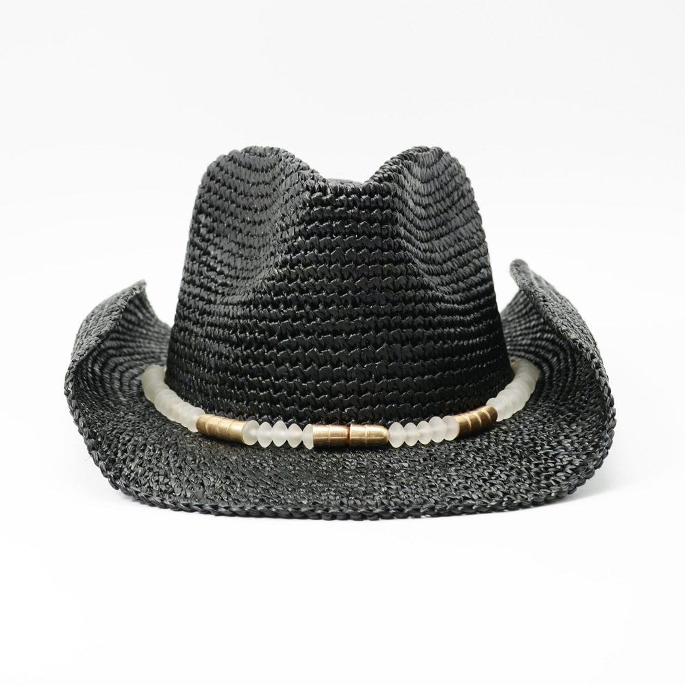 Black Raffia Cowboy Hats