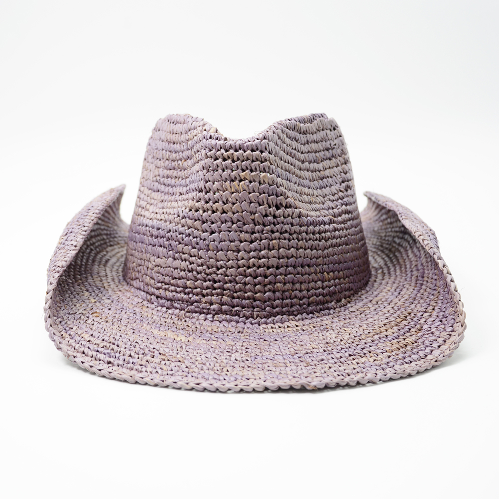 Lavender Raffia Cowboy Hat