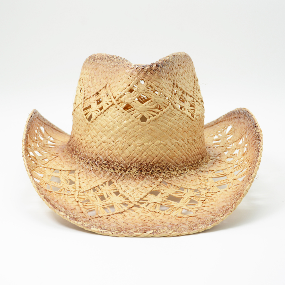 Natural Raffia Cowboy Hat