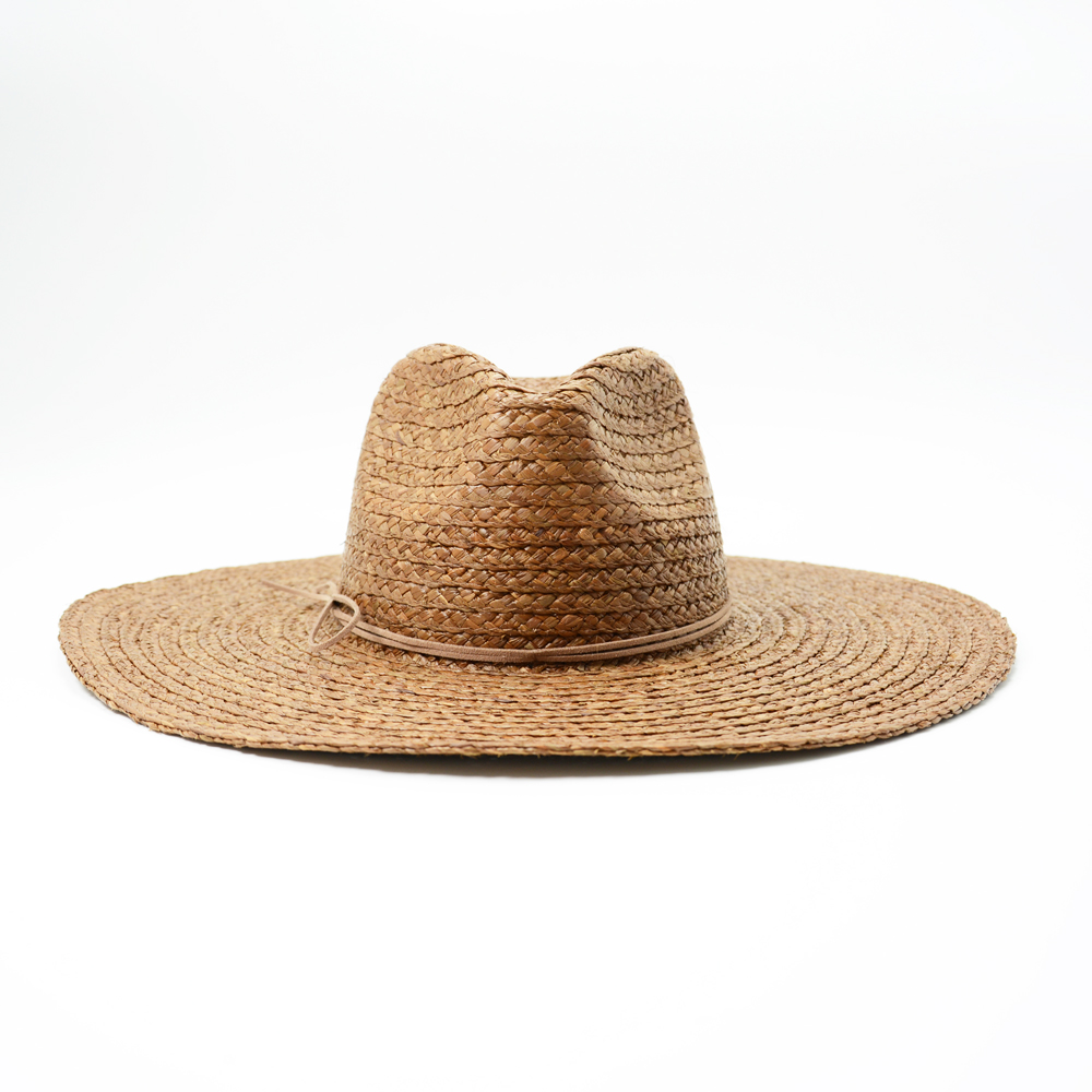 Women straw raffia large brim summer hat