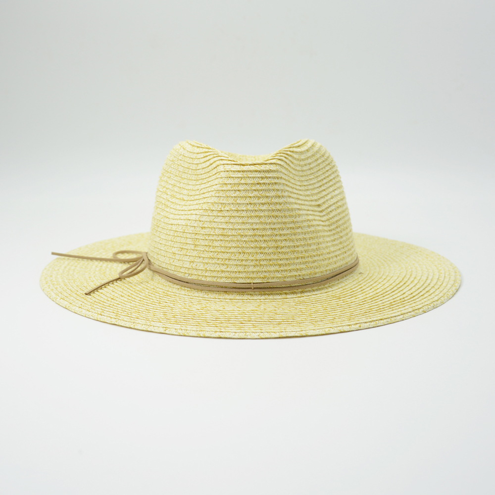 Women Paper Straw Fedora Hat in Paper Braid