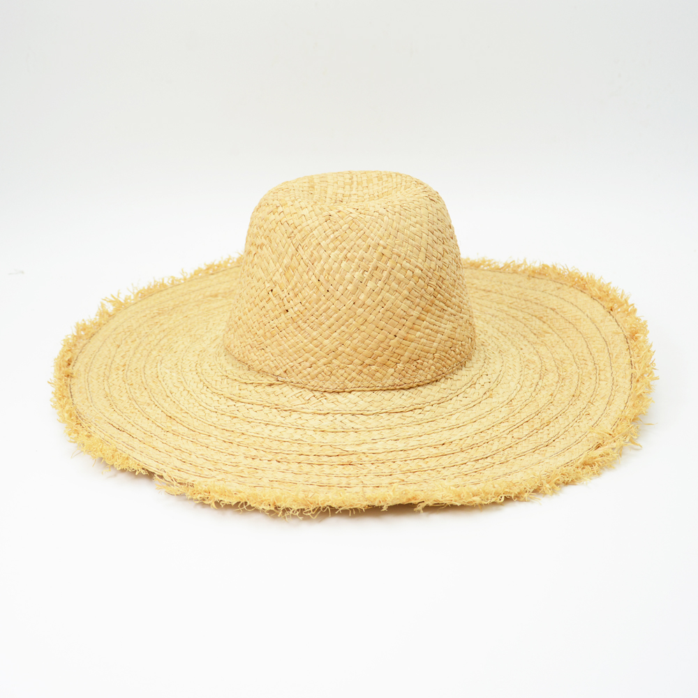 Wide Brim Raffia Bucket Hat