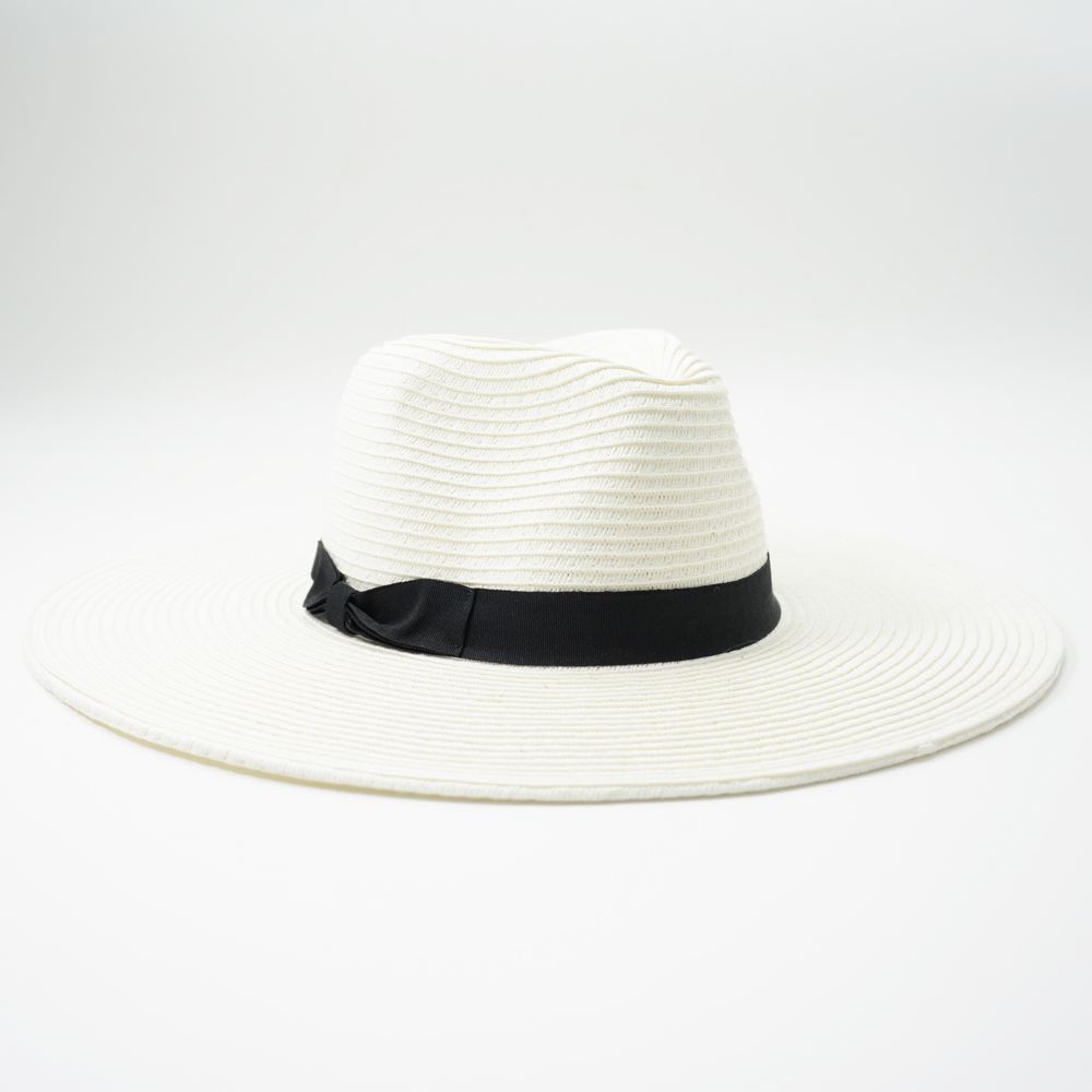 White Straw Fedora Hat