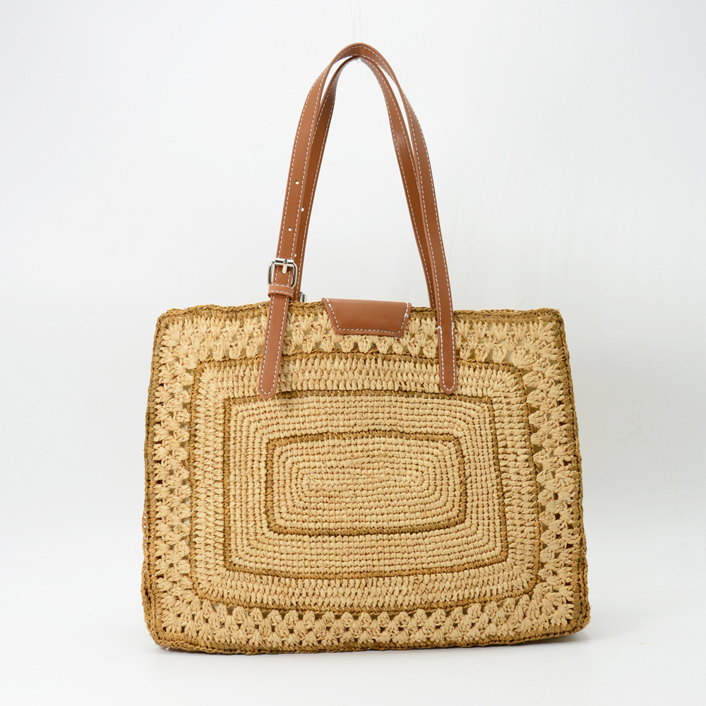 Raffia Tote With Lining