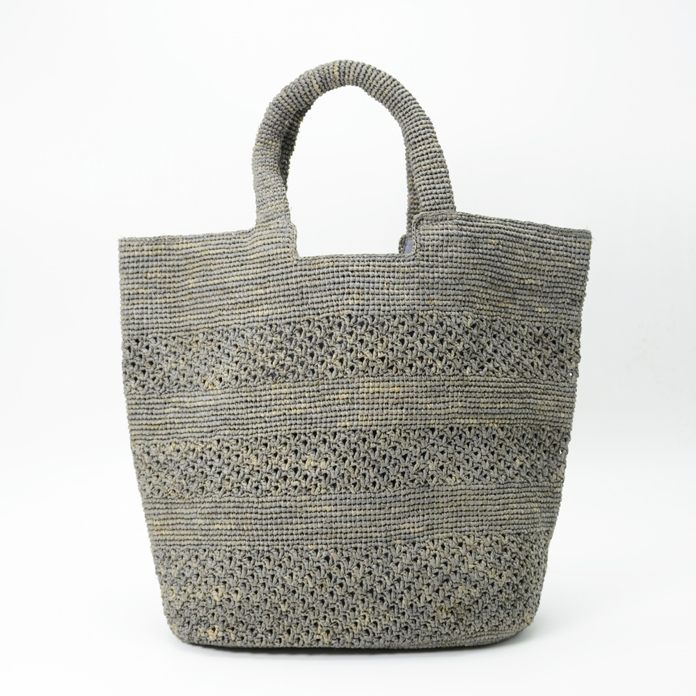 Hollow Out Raffia Tote